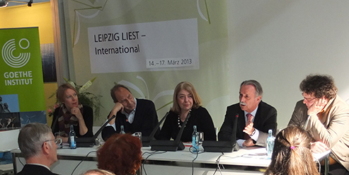 Anne-Bitt Gerecke, Michael Krüger, Maria Zorkaja, Klaus-Dieter Lehmann, Alexej Mokroussow